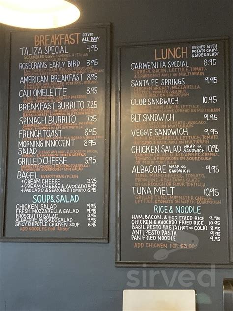 Taliza coffee menu The Menu for Taliza Coffee Roastery with category Hipster, Intimate, Trendy, Classy, Casual from Santa Fe Springs, 13217 Rosecrans Ave, 90670, Santa Fe Springs, US can be viewed here or added